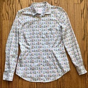 Brooks Brothers Floral Print Tailored Oxford